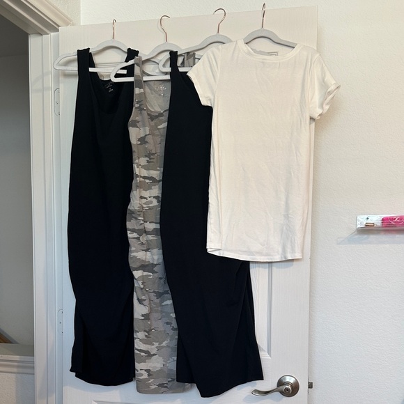 Isabel Maternity by Ingrid & Isabel Pants - Women’s Maternity Bundle - 3 Dresses, 1 Shirt - XS & S
